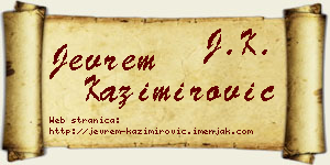 Jevrem Kazimirović vizit kartica